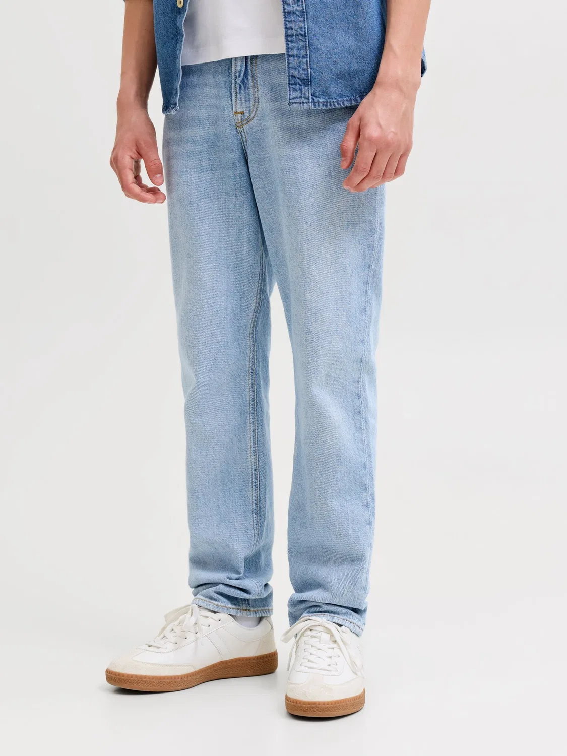 Обычные джинсы 'JJIClark JJClassic' Jack & Jones Junior, Light Blue — фото 3