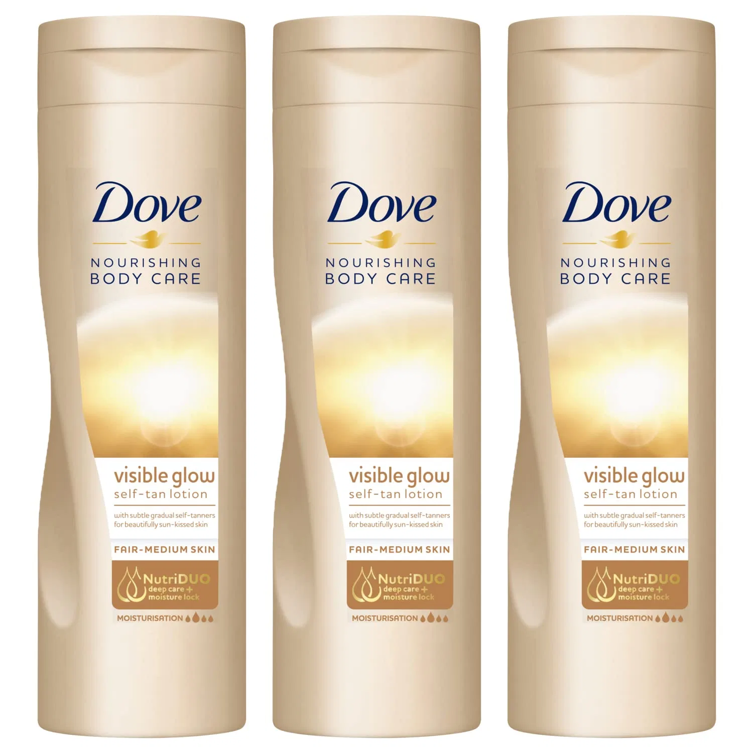 Увлажняющий лосьон для тела Dove с эффектом автозагара для светлой кожи (3 шт. по 250 мл) Dove