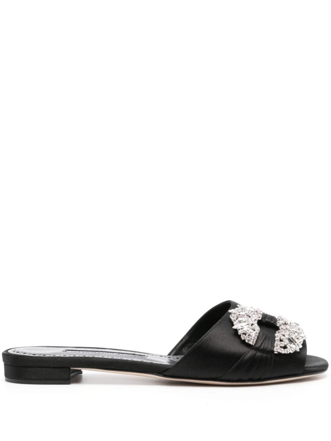 

Manolo Blahnik атласные сандалии Pralina, черный