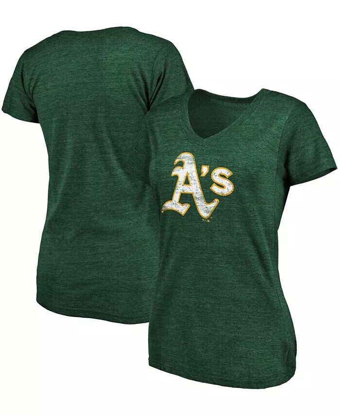 

Женская утепленная зеленая футболка Oakland Athletics Core размера плюс с треугольным вырезом и v-образным вырезом Fanatics