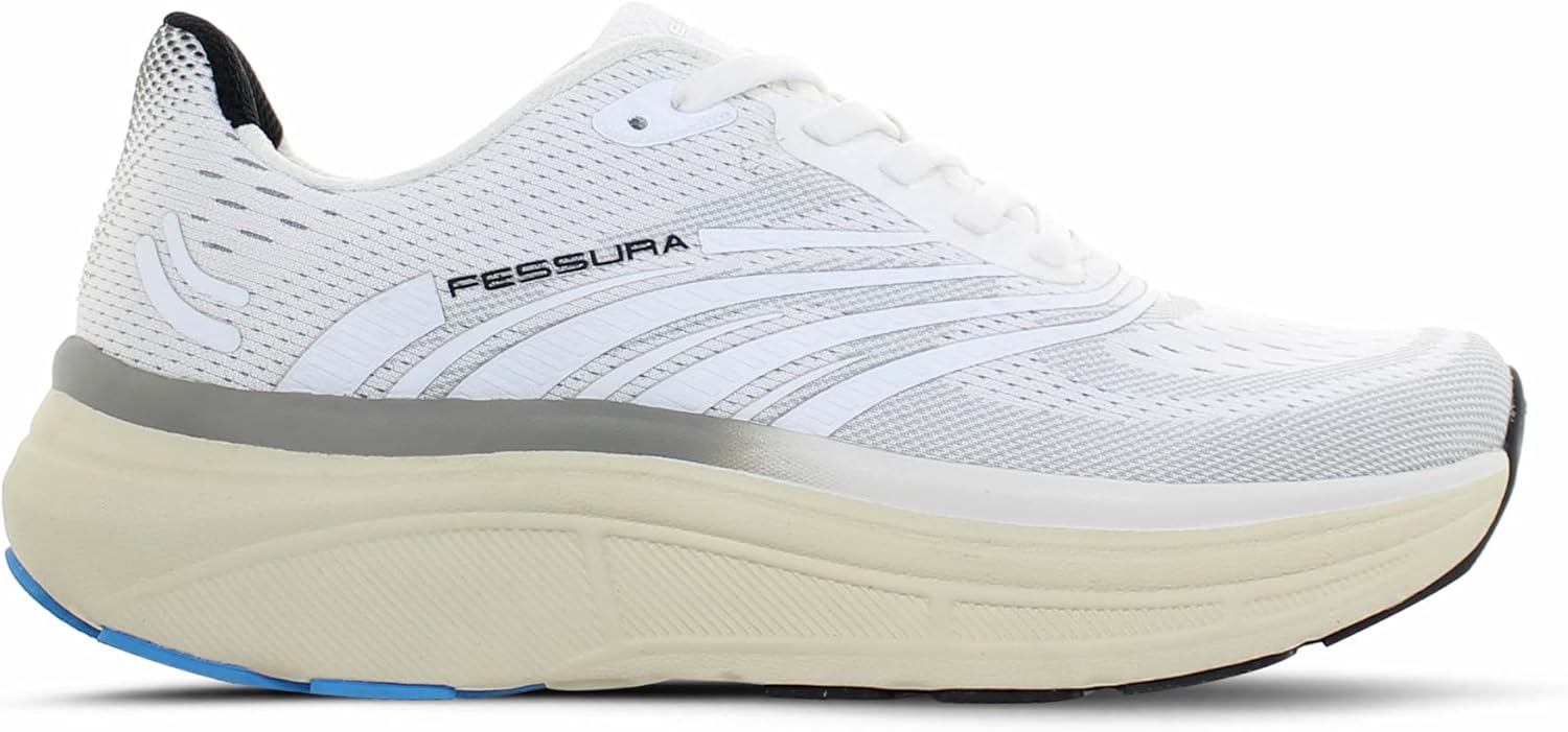 

Беговые кроссовки FESSURA Speed 01 Jacquard Black Street с жаккардовым верхом, дышащие, с технологией высокой эластичности Slot-HG, белый