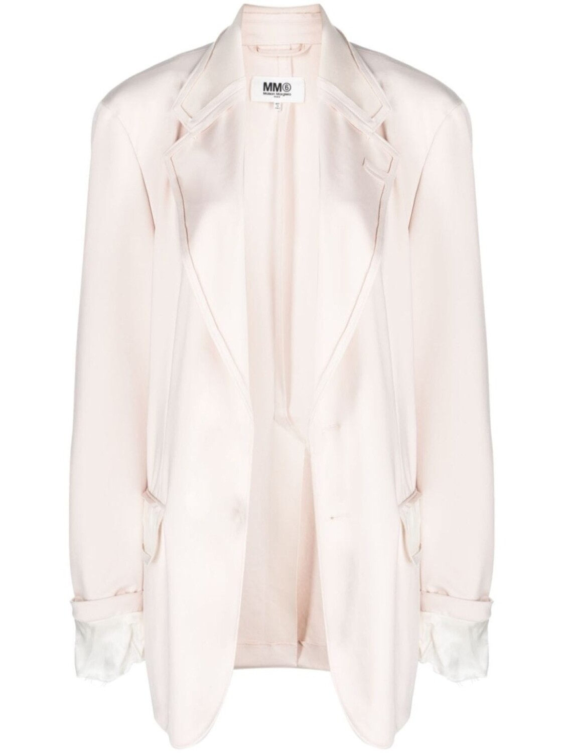 

MM6 Maison Margiela однобортный блейзер, нейтральный цвет