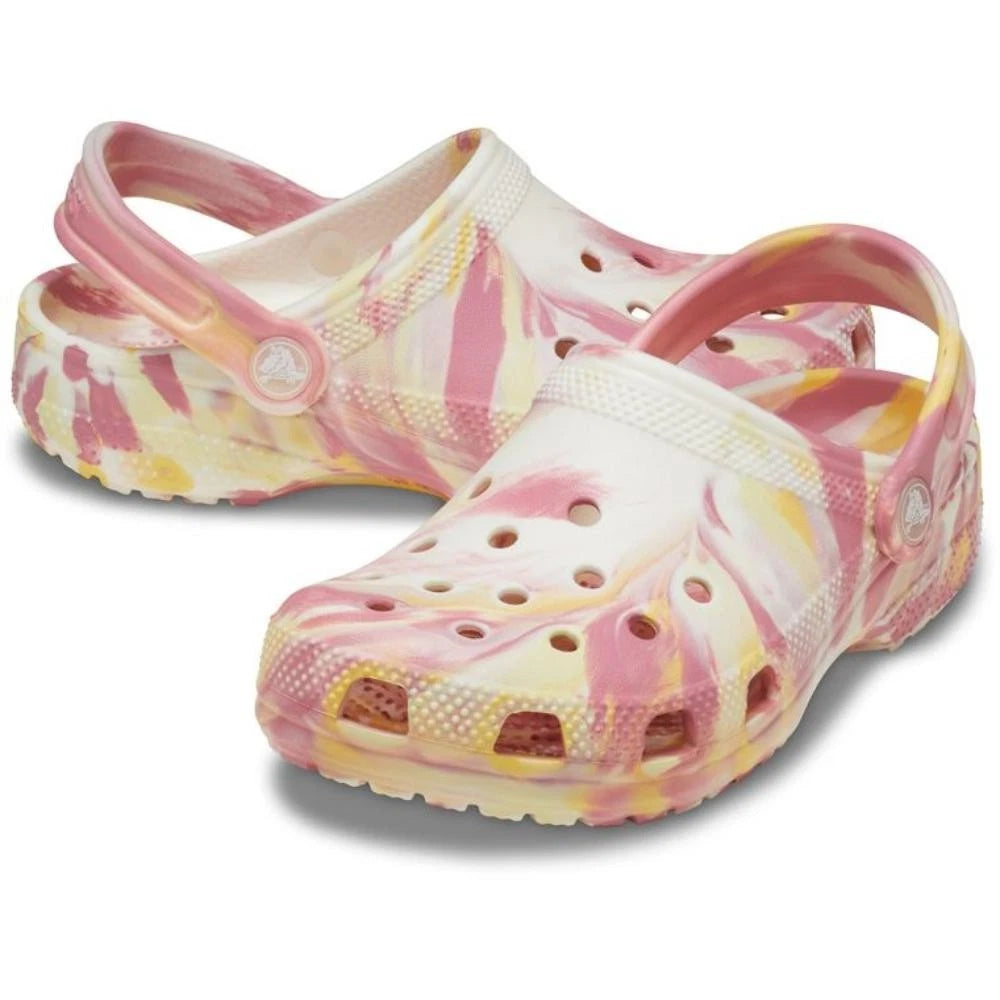 

Детские сабо Crocs Classic Glow Marbled 210718-78S с круглым носком JAX457, мультиколор