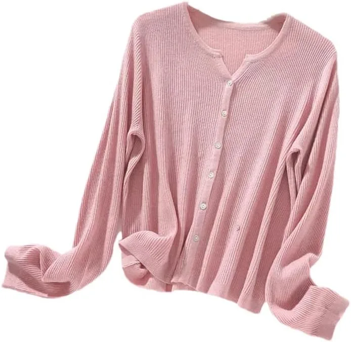 

Женский вязаный кардиган с V-образным вырезом, тонкий, свободный, в полоску