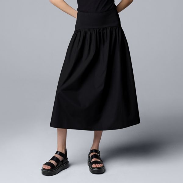 

Женская юбка из комбинированных материалов Simply Vera Vera Wang, черный