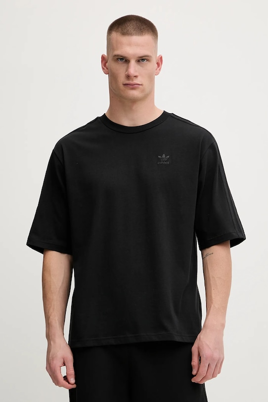 

Хлопковая футболка оверсайз Tee Adidas Originals, черный