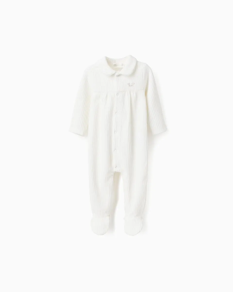 

Белый детский комбинезон с длинными рукавами Zippy