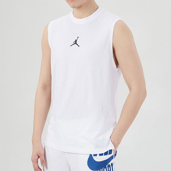 Майка Air Jordan Training Sports Quick-dry Knit Round Collar Vest Men's White, белый — фото 3