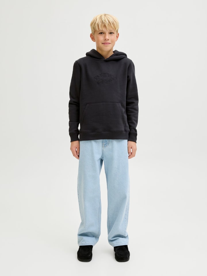 Толстовка JORBLEECKER BRANDING SWEAT HOOD BF JNR черного цвета JACK & JONES Junior — фото 4