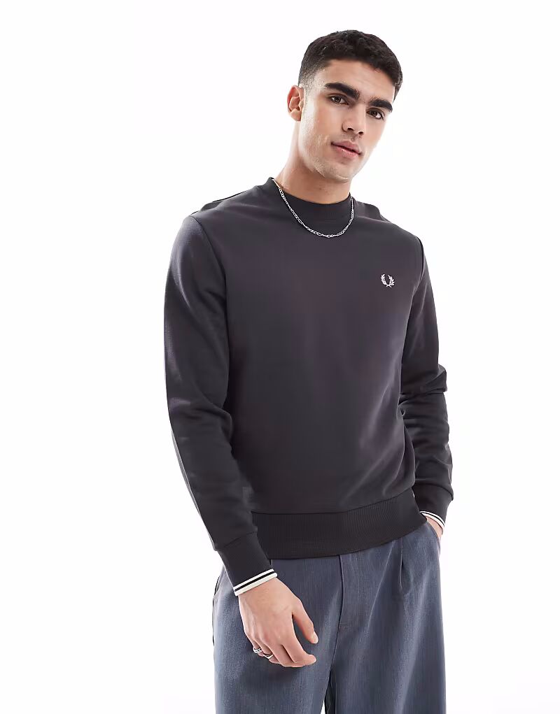 

Толстовка Fred Perry с круглым вырезом темно-серого цвета