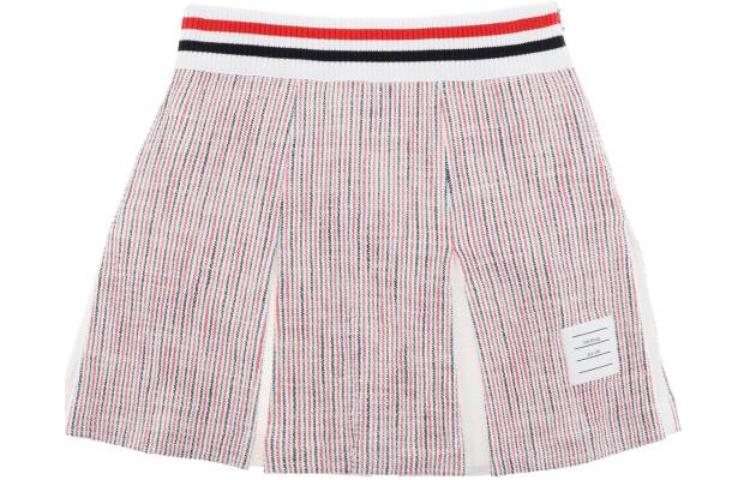 

Полосатая твидовая плиссированная юбка Rwb THOM BROWNE, мультиколор