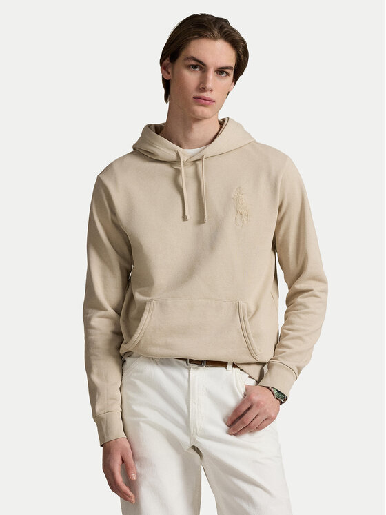 

Свободный крой толстовки 710936510007 Polo Ralph Lauren, бежевый