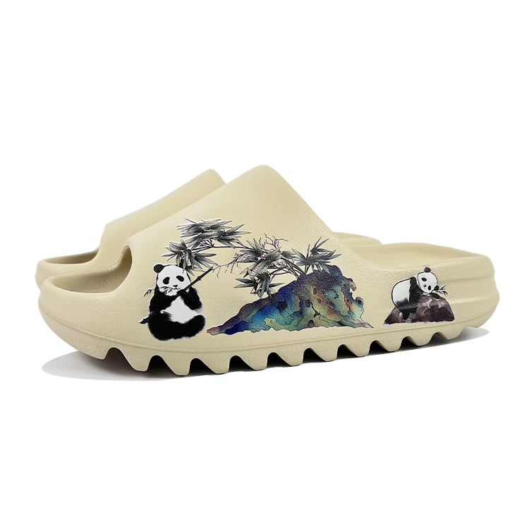 Adidas Originals Yeezy Slide нескользящие слайдеры унисекс бежево-черные экрю, цвет Ecru — фото 3