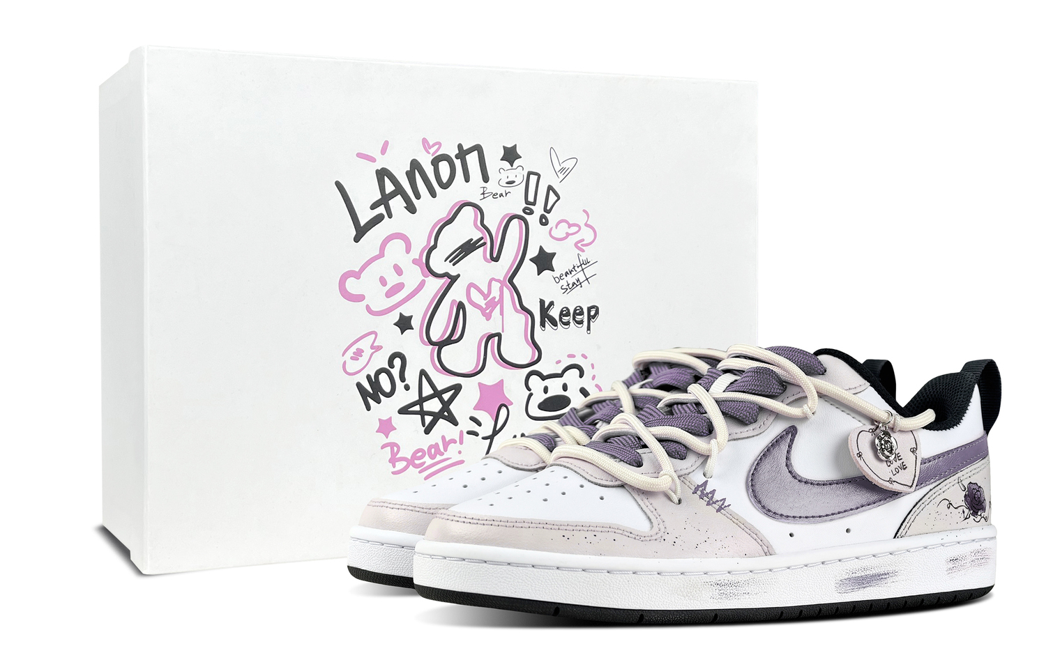 

Детские скейтерские кроссовки Court Borough для младших школьников Nike, светло-фиолетовый