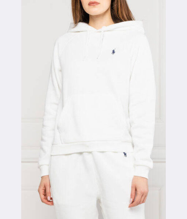 Толстовка женская Polo Ralph Lauren с логотипом, белый — фото 3
