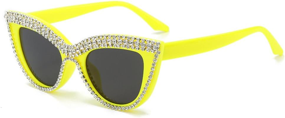 

Солнцезащитные очки MUTYNE «Кошачий глаз» с бриллиантами для женщин, роскошные солнцезащитные очки с бриллиантами, черные и коричневые, с защитой от УФ-излучения UV400, Yellow Gray