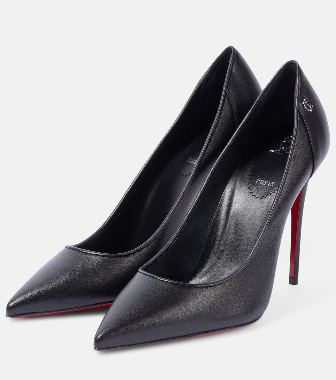 Спортивные туфли Kate 100 из кожи Christian Louboutin, Black/Lin Black — фото 4