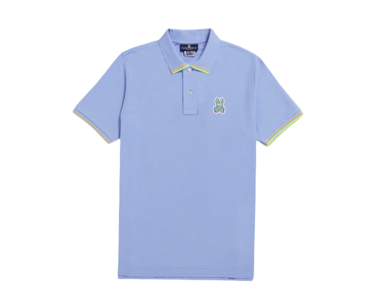 

Синяя мужская рубашка поло Psycho Bunny Noah Polo Deco B6K126S1PC-BLUD, синий