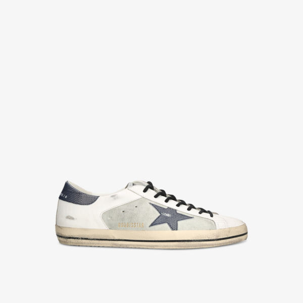 

Низкие кожаные кроссовки Superstar с рисунком под ящерицу Golden Goose, белый