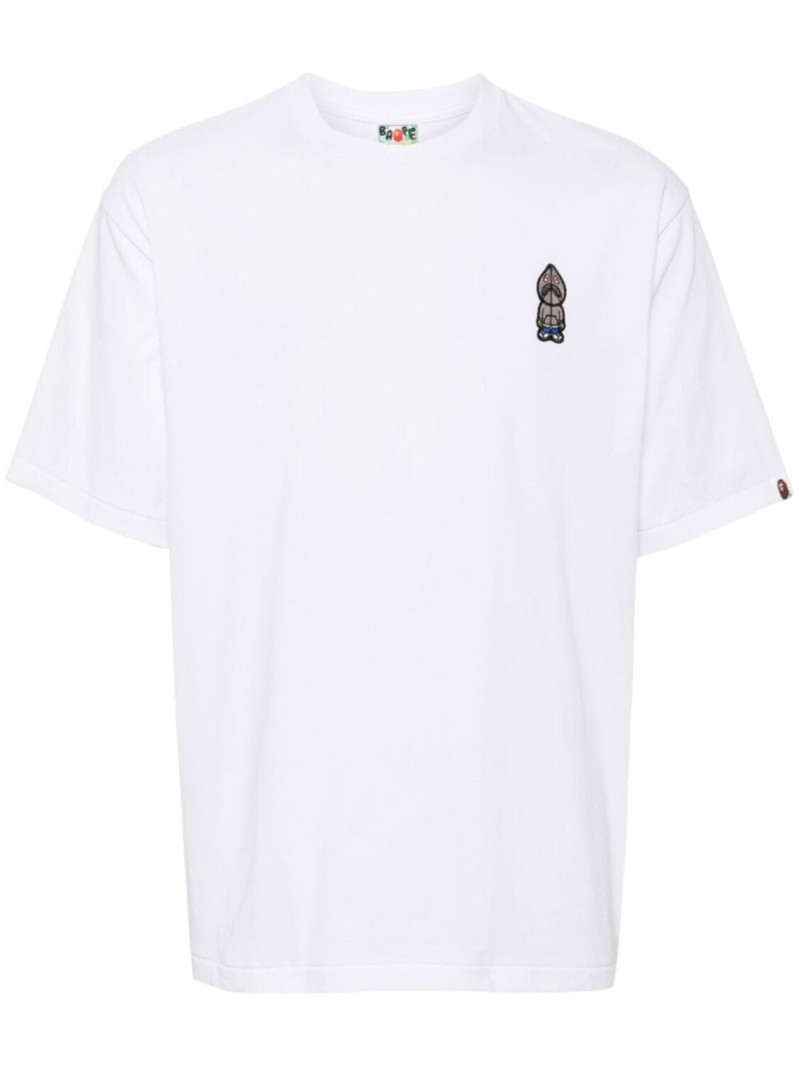 

A BATHING APE футболка с вышитым логотипом, белый