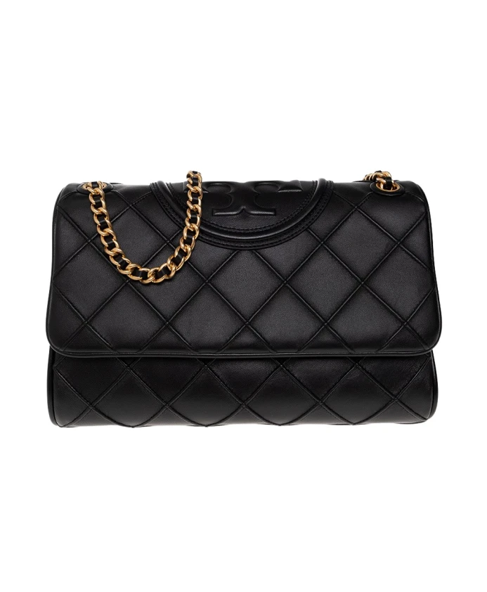 

Кожаная сумка через плечо Fleming Tory Burch, черный