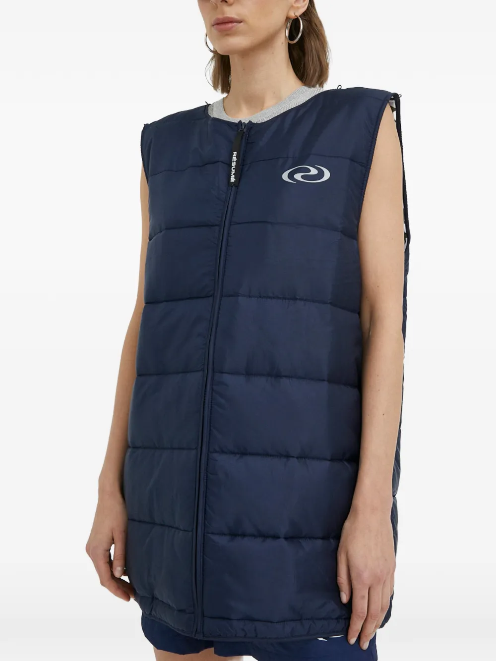 

Пальто с капюшоном и на пуговицах Resume, синий