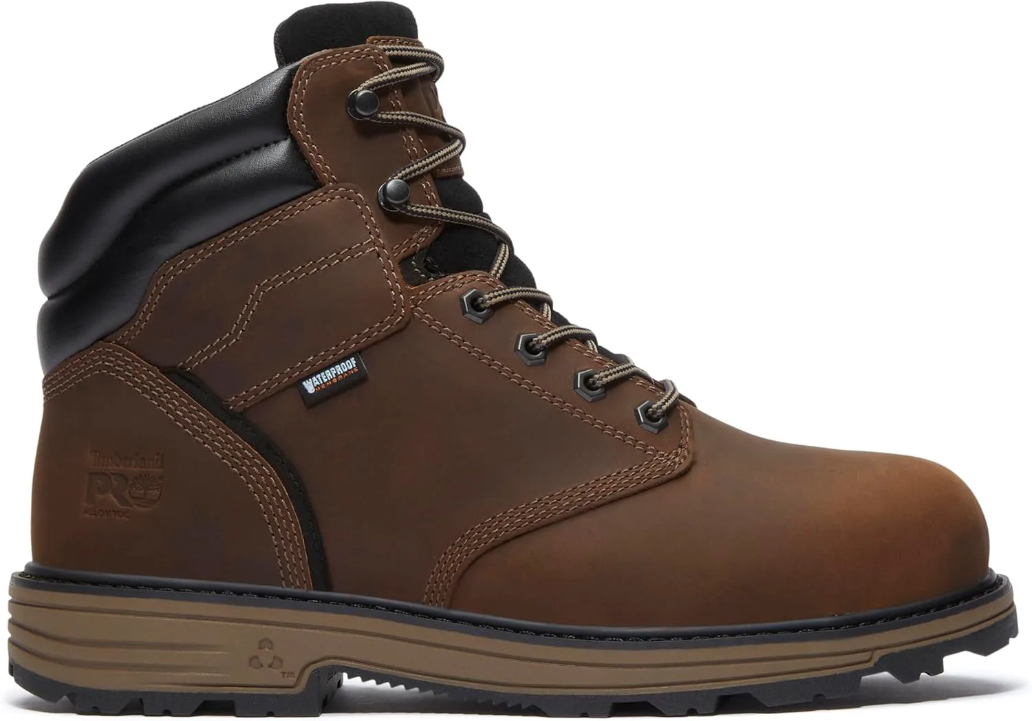 Мужские рабочие ботинки Timberland PRO Titan Tasker с 6-дюймовым верхом, алюминиевым защитным носком, водонепроницаемые, для промышленного использования, темно-коричневый — фото 4