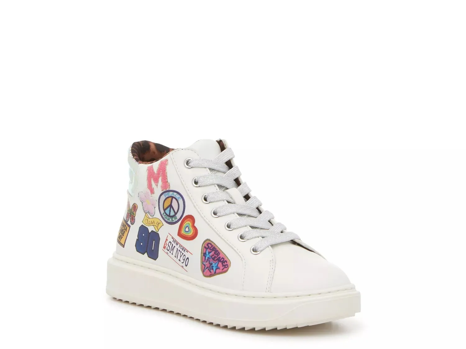 

Кроссовки Steve Madden Alpha High-Top — детские, белые/многоцветные