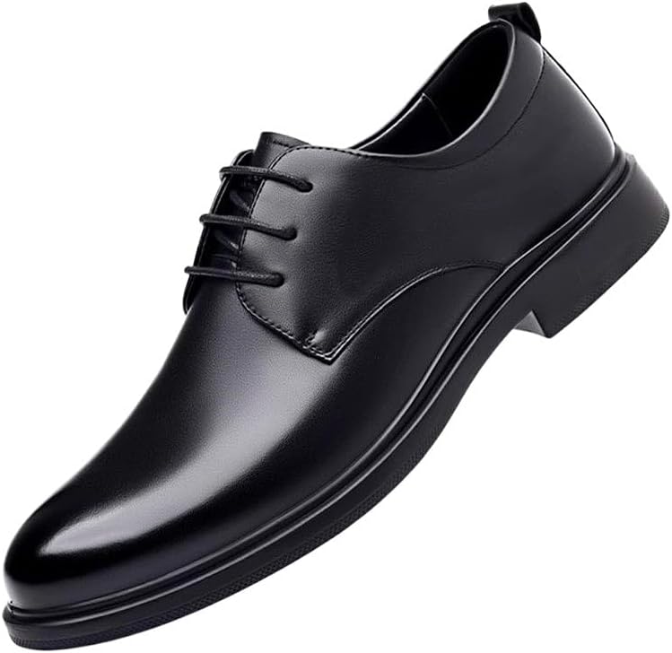 

Мужские туфли-смокинги, классические шнуровки, формальные Оксфордские свадебные бизнес-туфли для дерби Feetly, черный