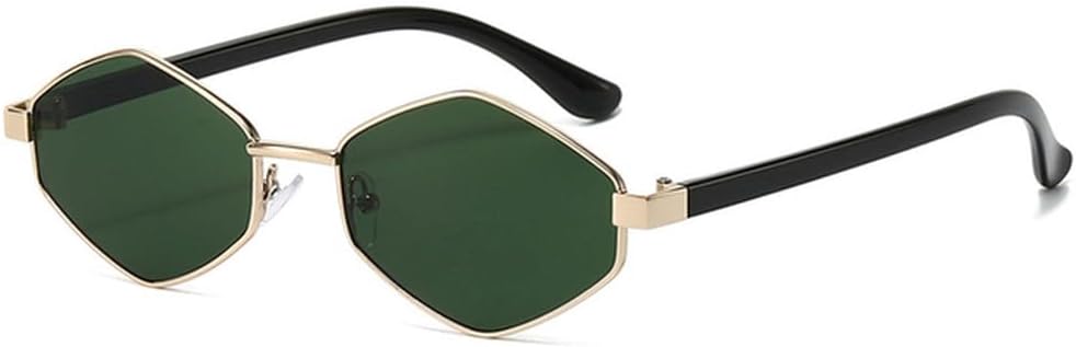 

Панк-солнцезащитные очки для женщин, роскошные винтажные очки в маленькой оправе в стиле стимпанк для мужчин, уникальные многоугольные солнцезащитные очки LVTFCO, Gold G15