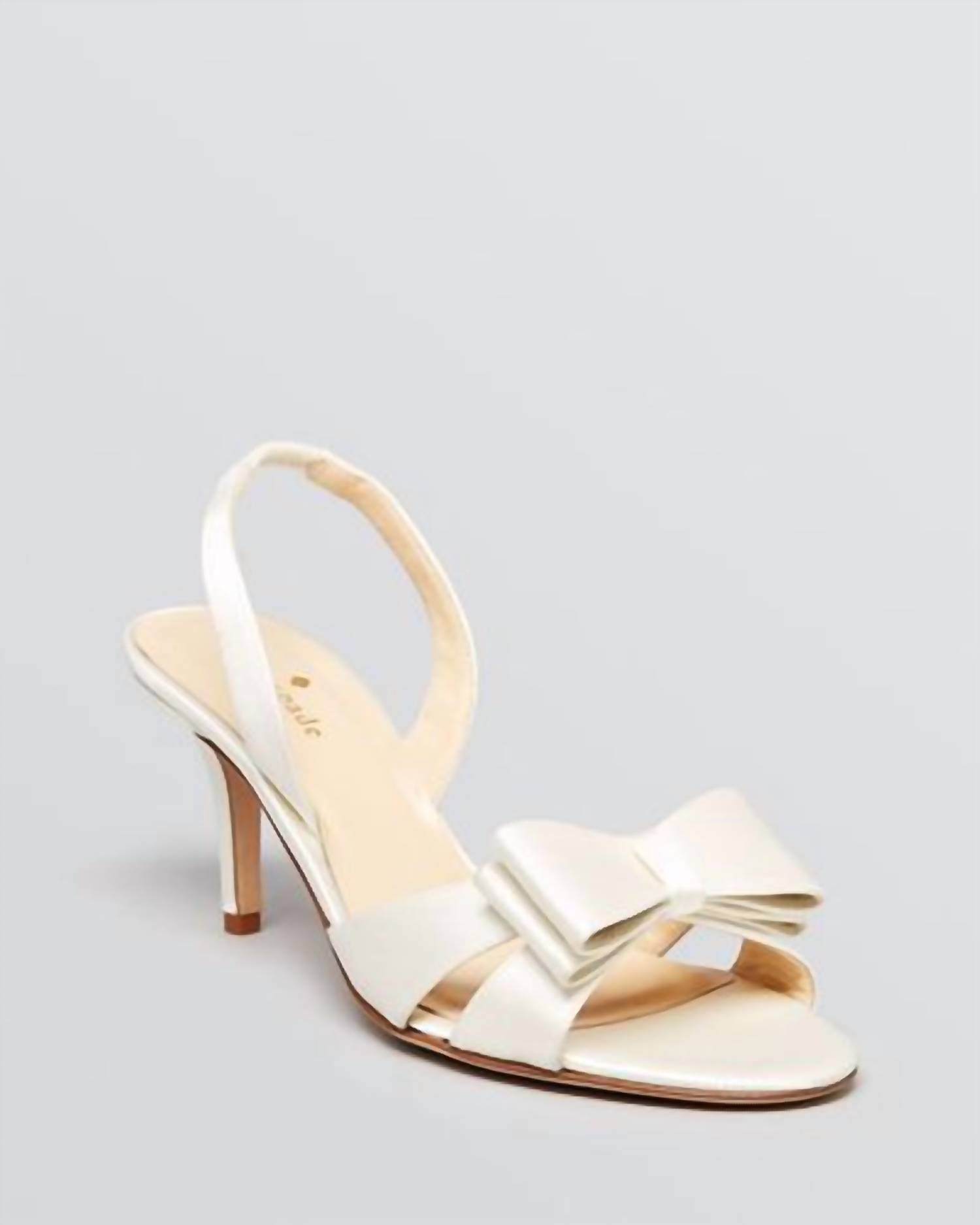 Сандалии Micah Satin Bow цвета слоновой кости Kate Spade