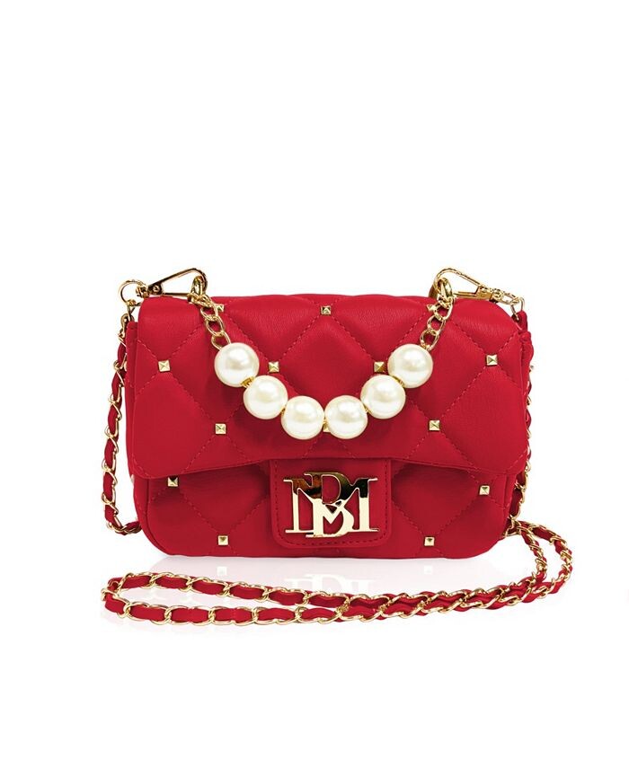 

Женская стеганая мини-сумка с клапаном Badgley Mischka, цвет Red