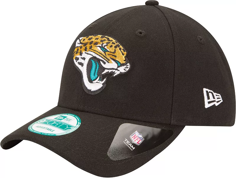 

Регулируемая черная кепка New Era для взрослых Jacksonville Jaguars League 9Forty