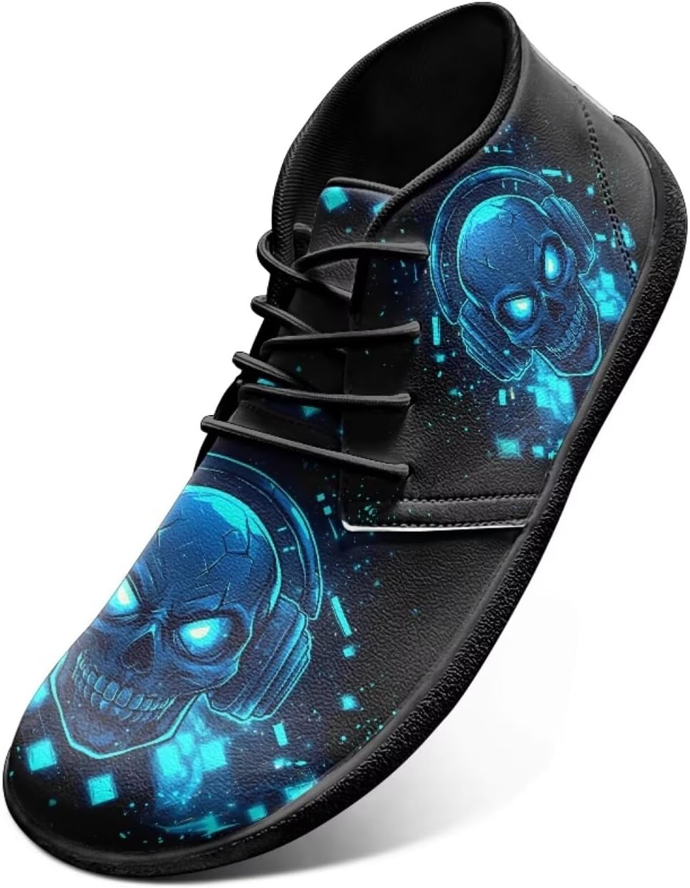 

Мужские готические кроссовки Jeiento с черепом, широким носком, модель Barefoot, с равной подошвой и повседневным стилем, синий