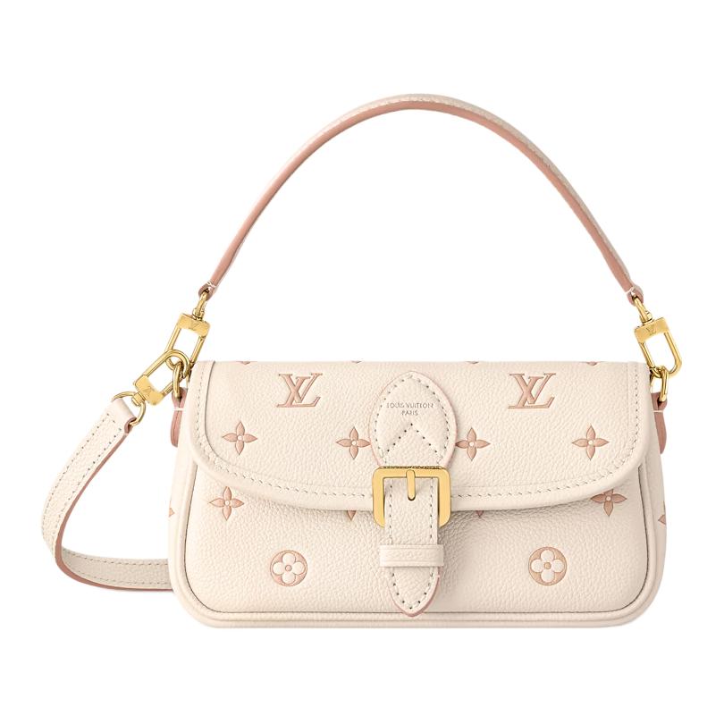 

LOUIS VUITTON Диана Тисненая Кожаная Сумка Через Плечо Женская Розовая