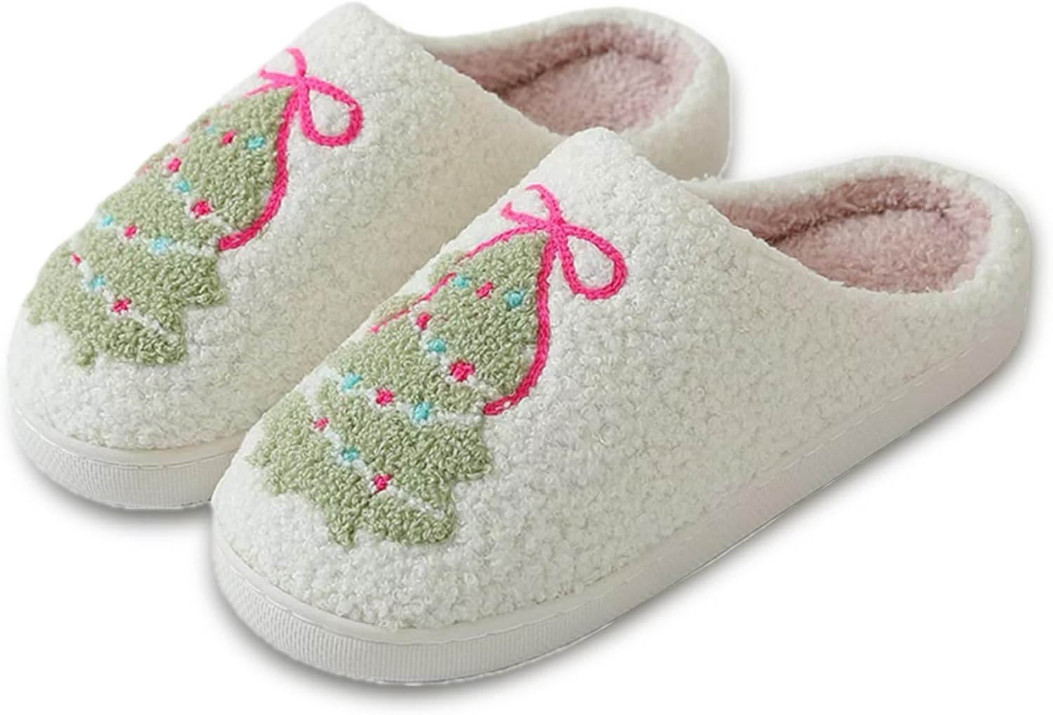 

Мультяшные тапочки для женщин и мужчин, милые, уютные, плюшевые, теплые тапочки на дома и улицу, «Встретимся в полночь», клубника, гриб, злые глаза, сердечки-любовь V Opxin, Bow Christmas Tree