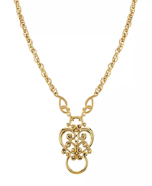 

Держатель для очков/бейджа в форме сердца золотистого оттенка, 28 дюймов 2028, gold