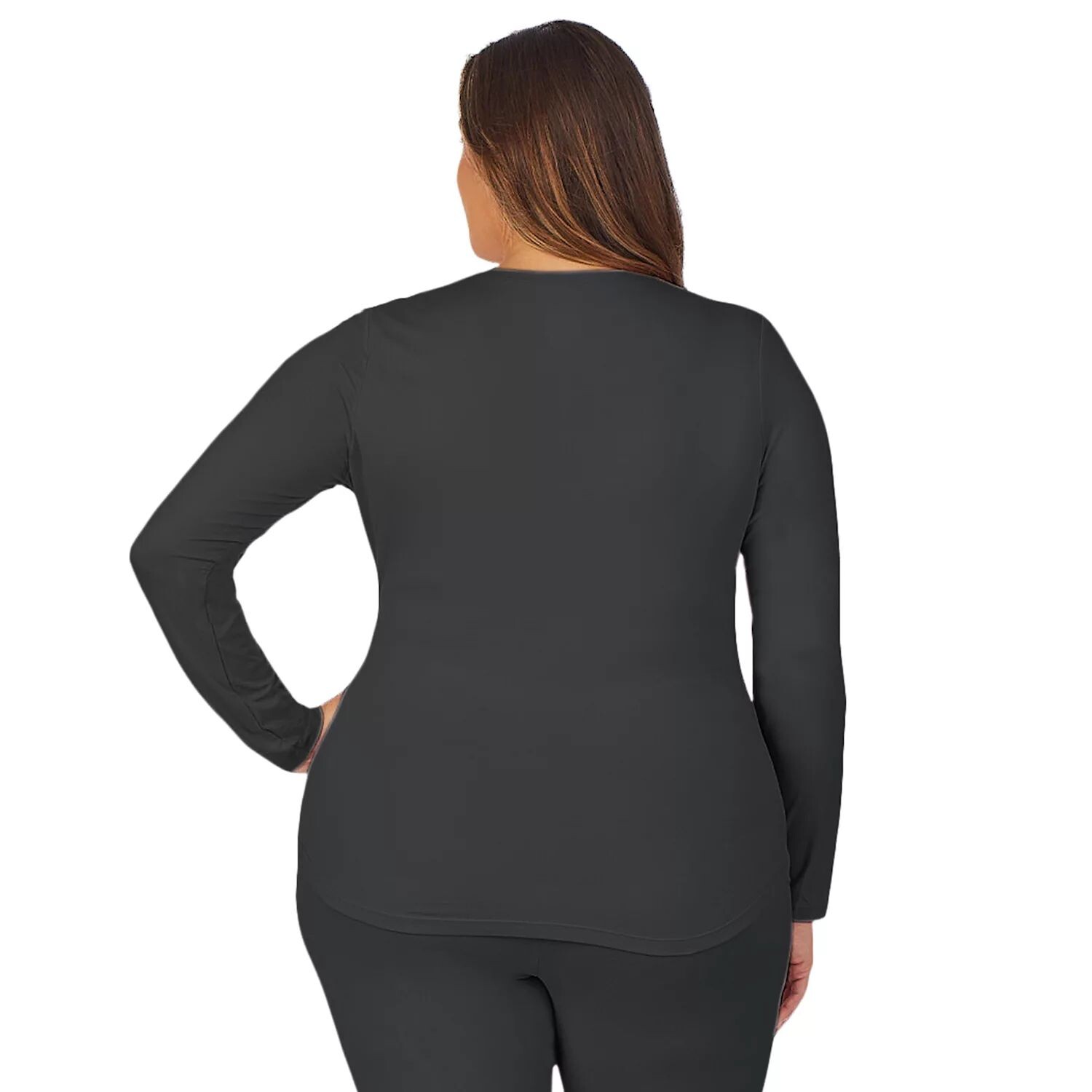 

Плюс размер Cuddl Duds Under Scrubs Топ с круглым вырезом Cuddl Duds, черный