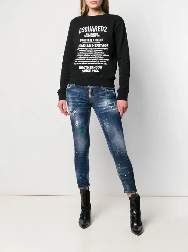 Укороченные джинсы Дженнифер Dsquared2, синий — фото 2