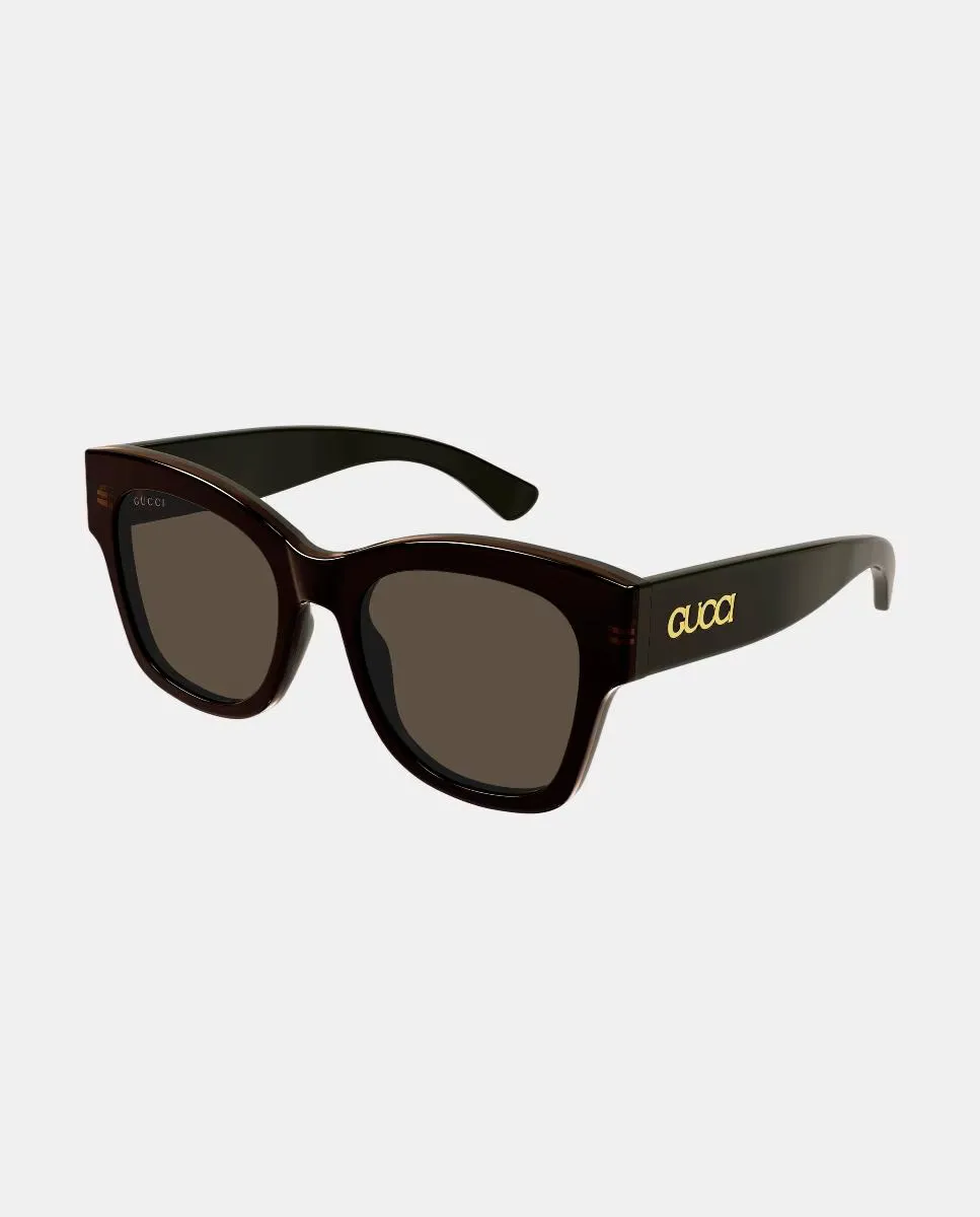 

Женские солнцезащитные очки в форме кошачьего глаза из ацетата Gucci, коричневый
