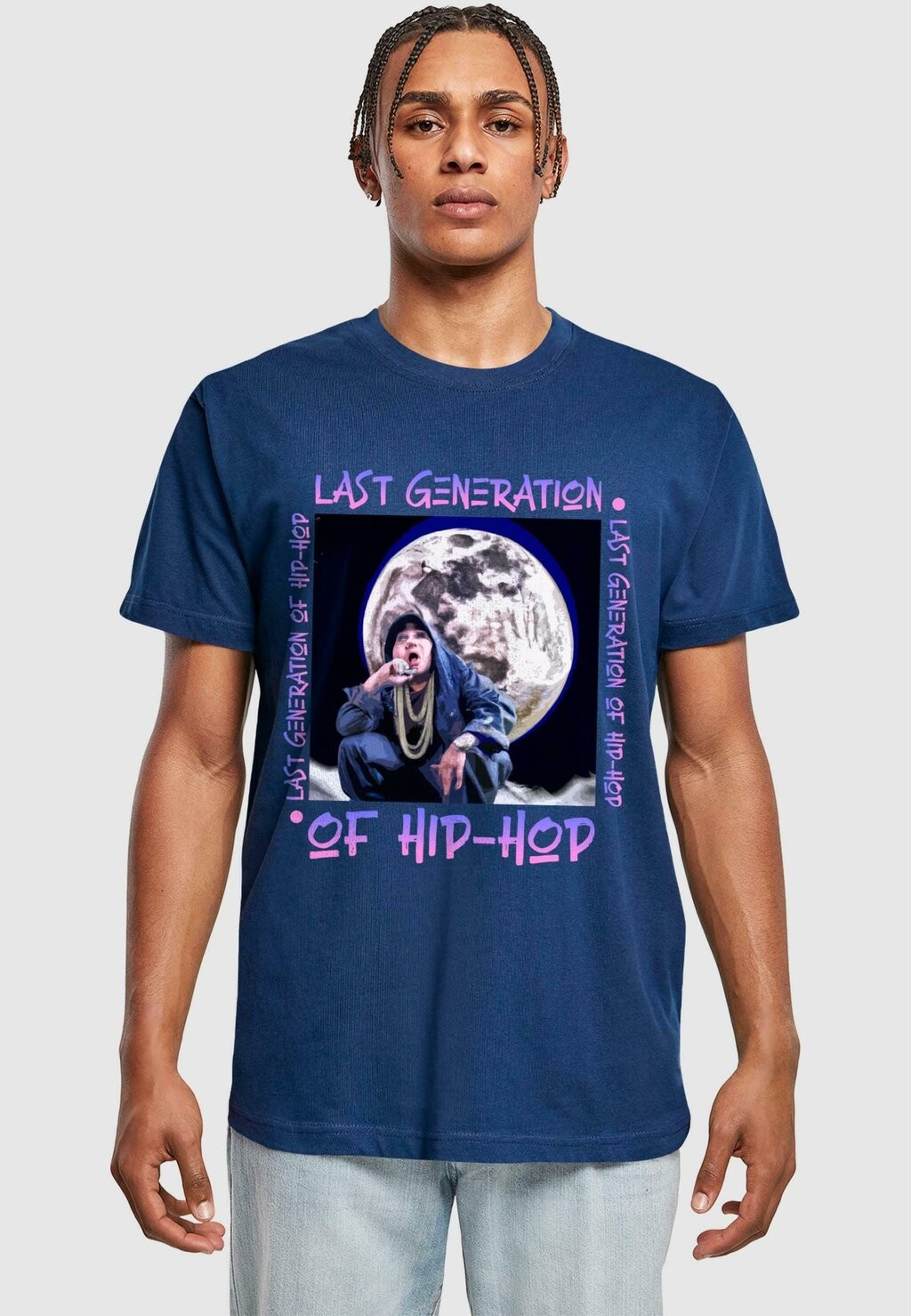

Футболка с принтом LAST GENERATION HIP HOP TEE Mister Tee, светло-голубой