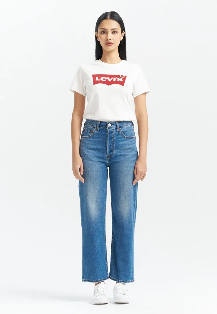Джинсы женские, прямые укороченные, Levi’s, синие Levi'S