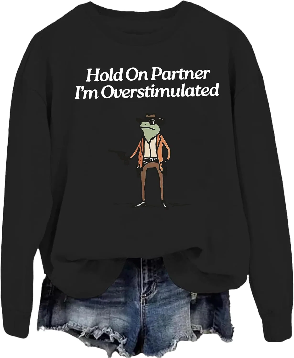 Толстовка Hold On Partner I'M Overstimulated, толстовка Hold On Partner I'M Overstimulated — фото 3