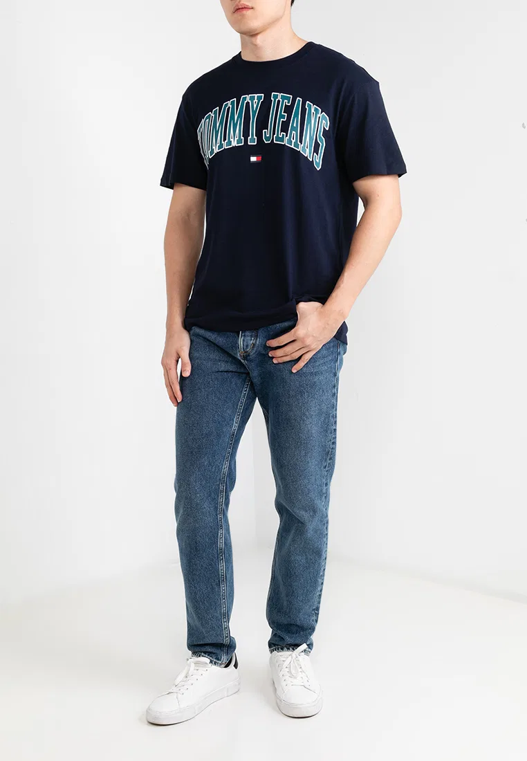 Футболка с коротким рукавом Pop Color Varsity, Tommy Jeans Tommy Hilfiger, темно-синий — фото 4