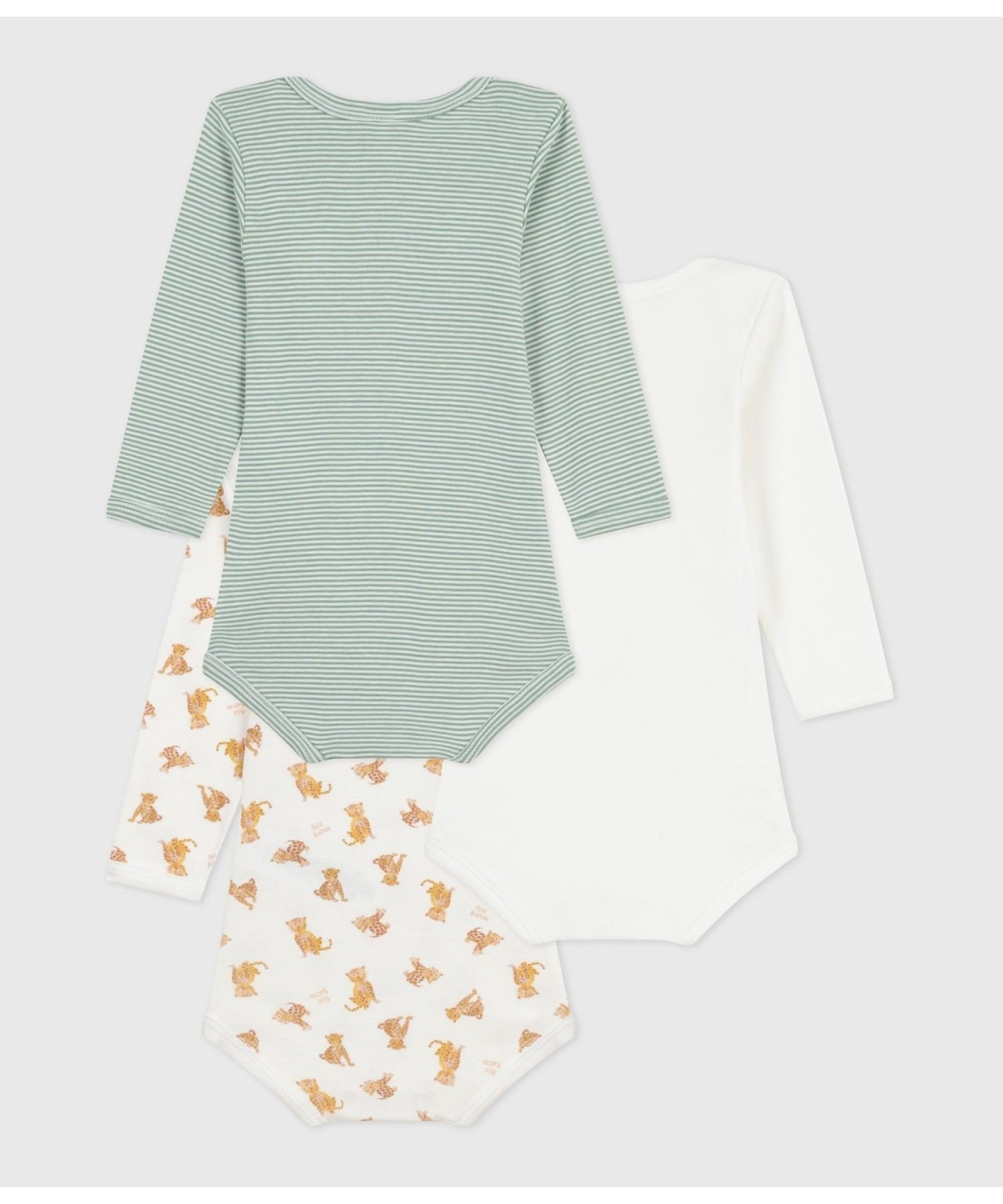 Боди с длинными рукавами (комплект из 3 предметов) PETIT BATEAU, Multicolor 1 — фото 2
