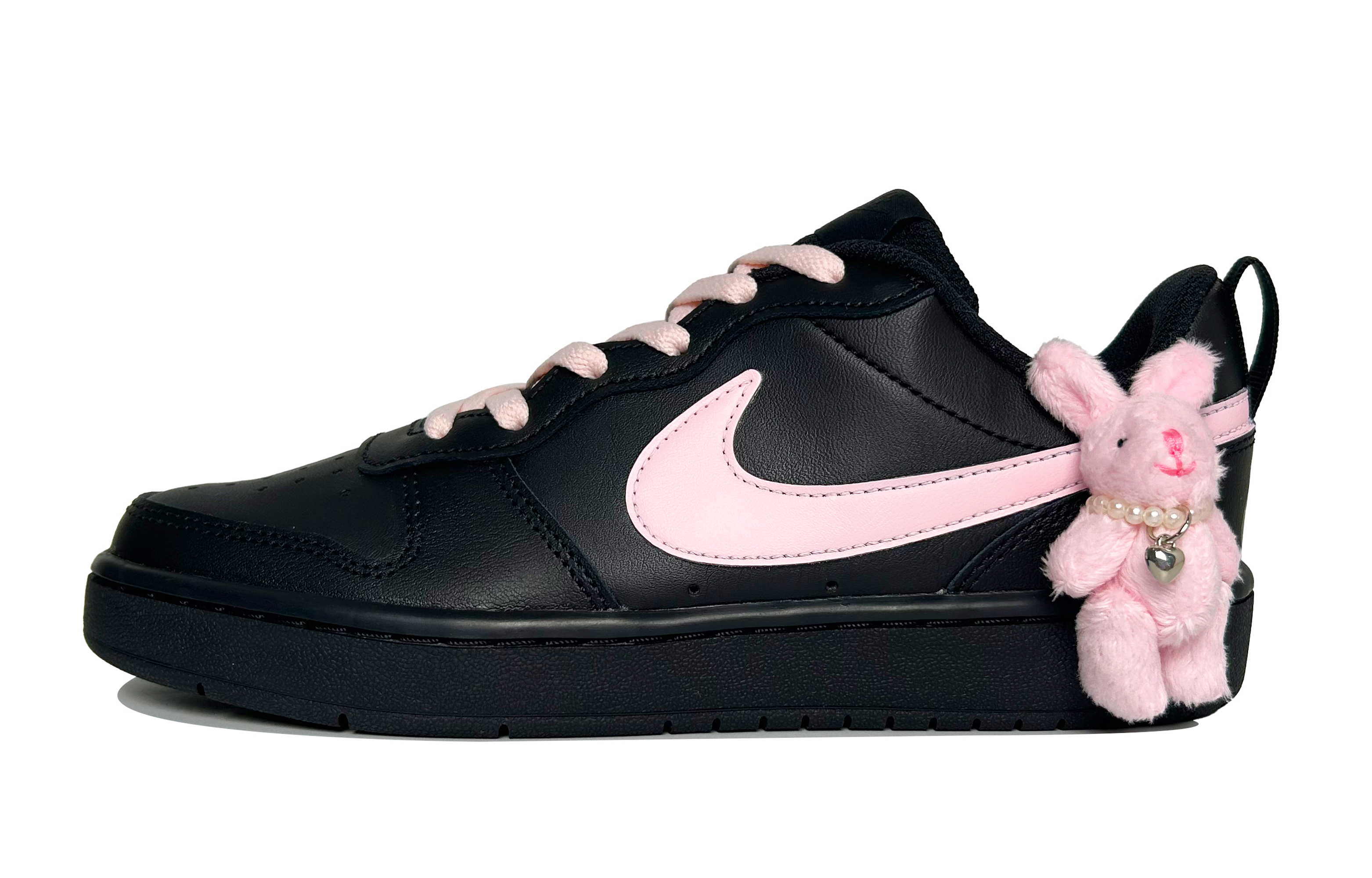 

Nike Детские кроссовки для скейтбординга Court Borough Pink Bunny с противоскользящим покрытием, износостойкие, низкие, для подростков