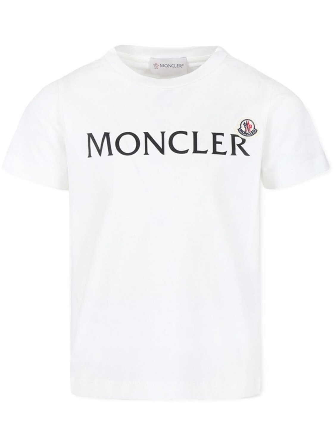 

Moncler Enfant футболка из хлопка с логотипом, белый