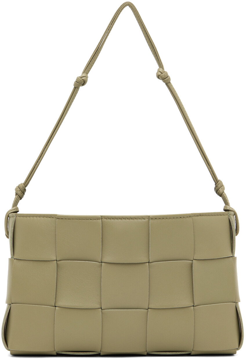 

Хаки-сумка-кассета-клатч Bottega Veneta