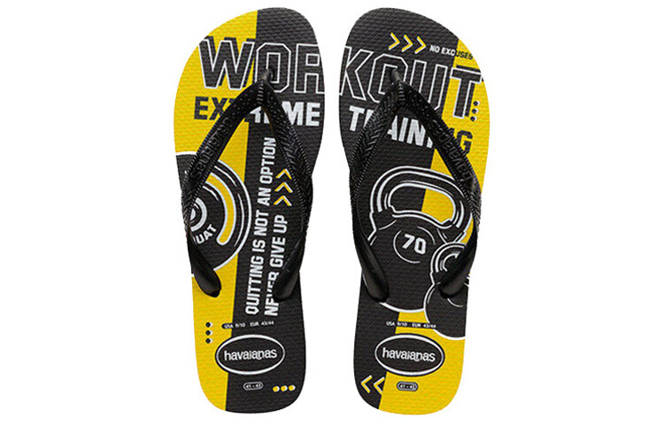 Спортивные мужские горки Top Athletic Slide черные/желтые Havaianas — фото 3