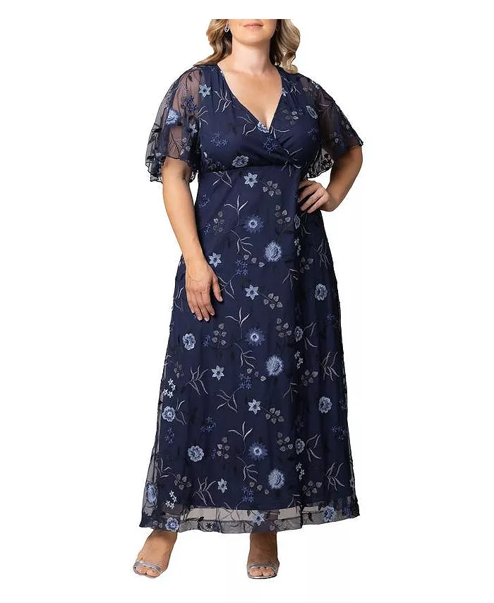 

Вечернее платье с вышивкой Plus Size Embroidered Elegance Kiyonna, мультиколор